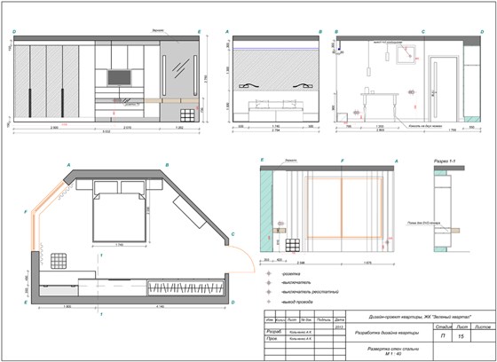 Интерьеры: Проект квартиры ЖК " Зеленый квартал"